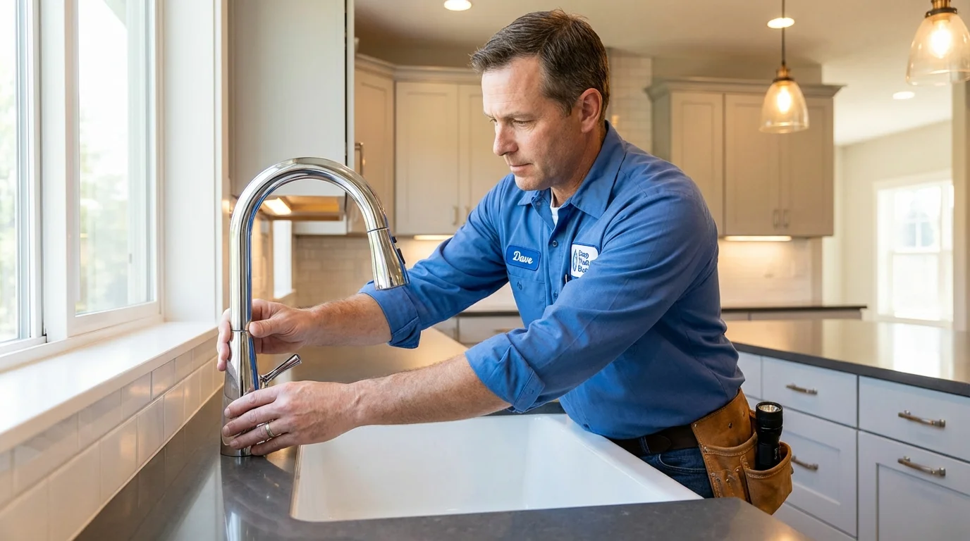 Kitchen faucet installation by Johns Plumbing LLC in Kankakee